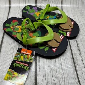 BRAND NEW Teenage Mutant Ninja Turtles Toddler Boys Backstrap Flip Flop 9-10